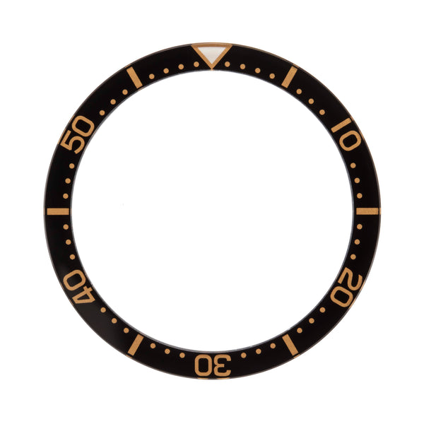 SKX "Seiko Style"  Gilt Lumed Sapphire Bezel Insert- Black/Gold