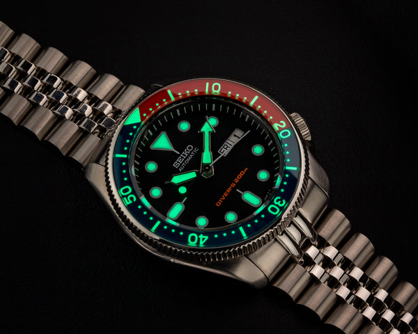 SKX "Seiko Style"-  Lumed Sapphire "Pepsi" Bezel Insert