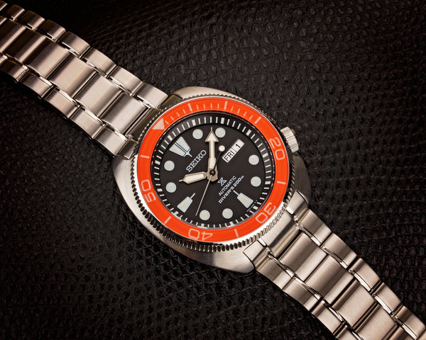 Seiko Turtle "PO Style" Lumed Sapphire Bezel Insert- Orange