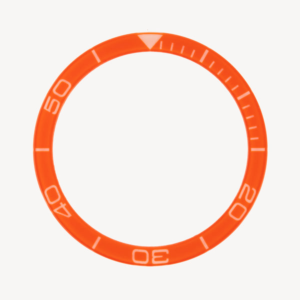 Seiko Turtle "PO Style" Lumed Sapphire Bezel Insert- Orange