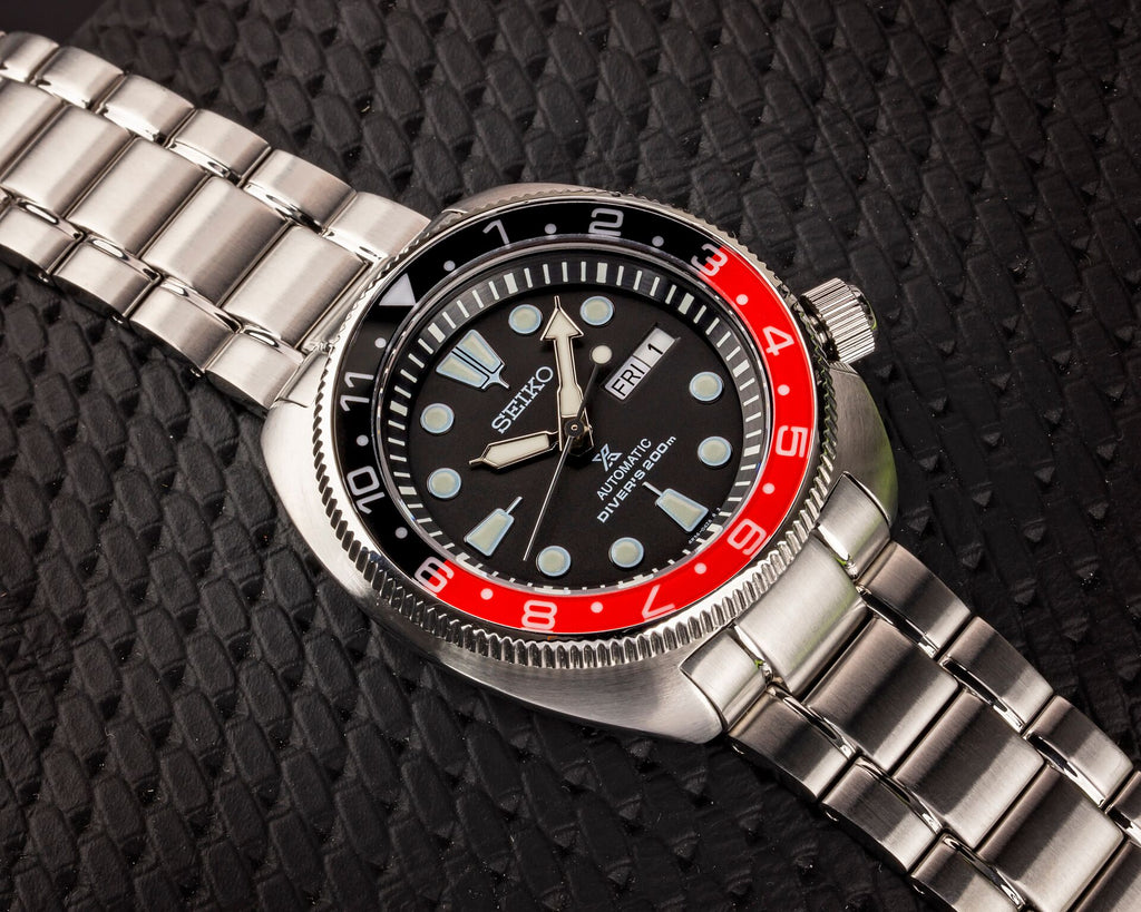 Turtle 12 Hour Style Lumed Sapphire Coke Bezel Insert